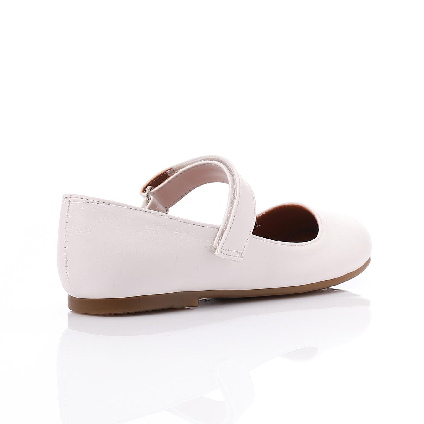 White Front Velcro Ballerina for Girls