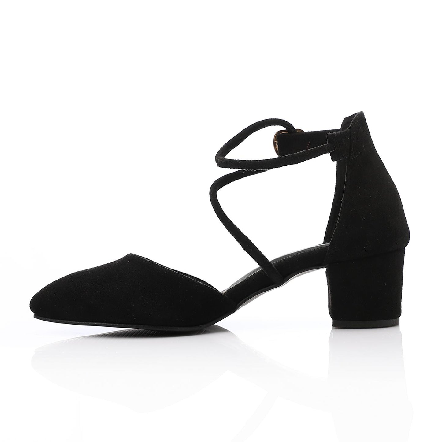 Simple Open Sides Suede Shoes