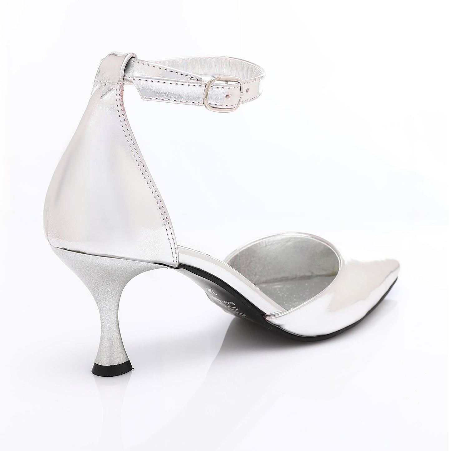 Silver Elegant Leather Pump Shoes