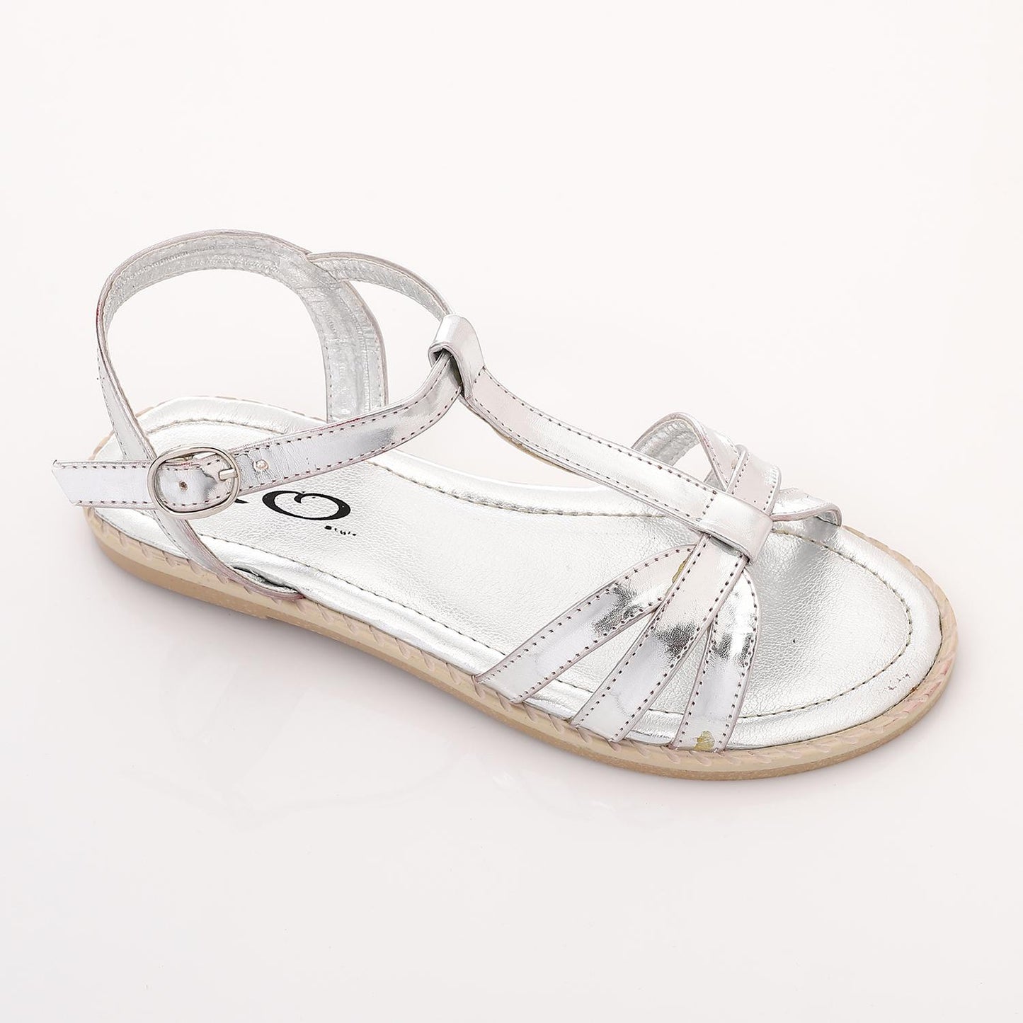 Silver Open Toe Sandal for Girls