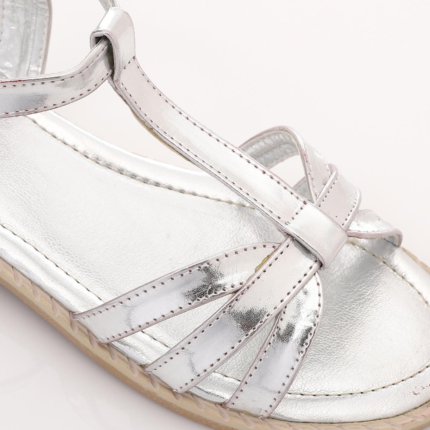 Silver Open Toe Sandal for Girls