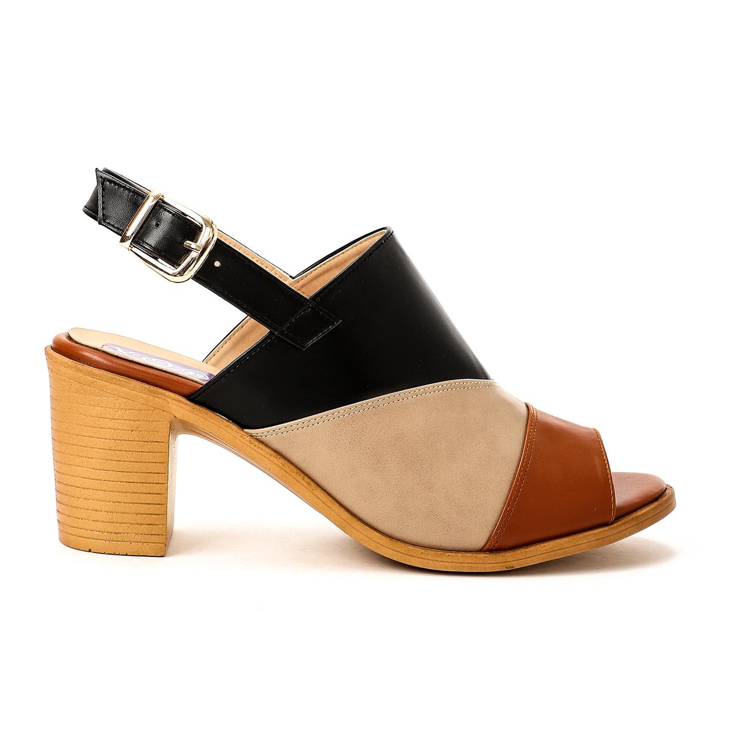 Tri-Tone Sandal with Heels