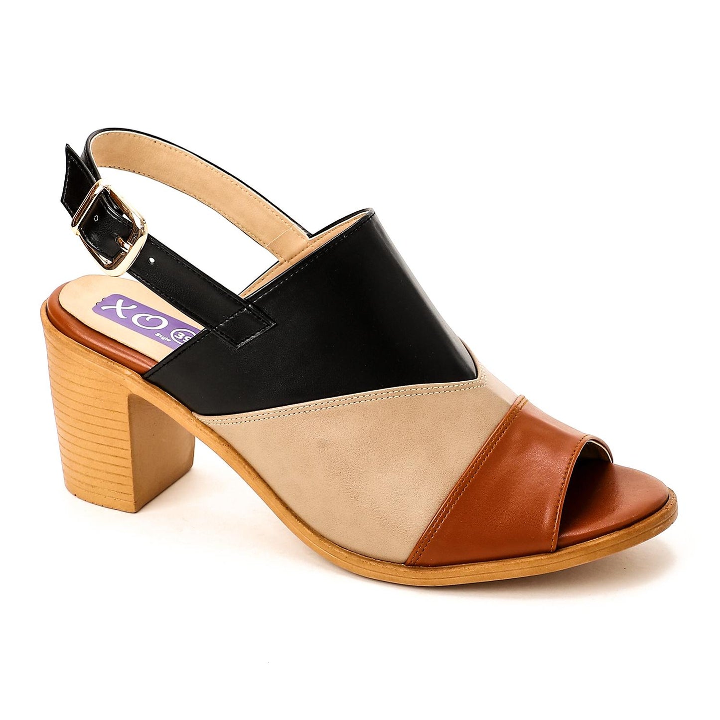 Tri-Tone Sandal with Heels