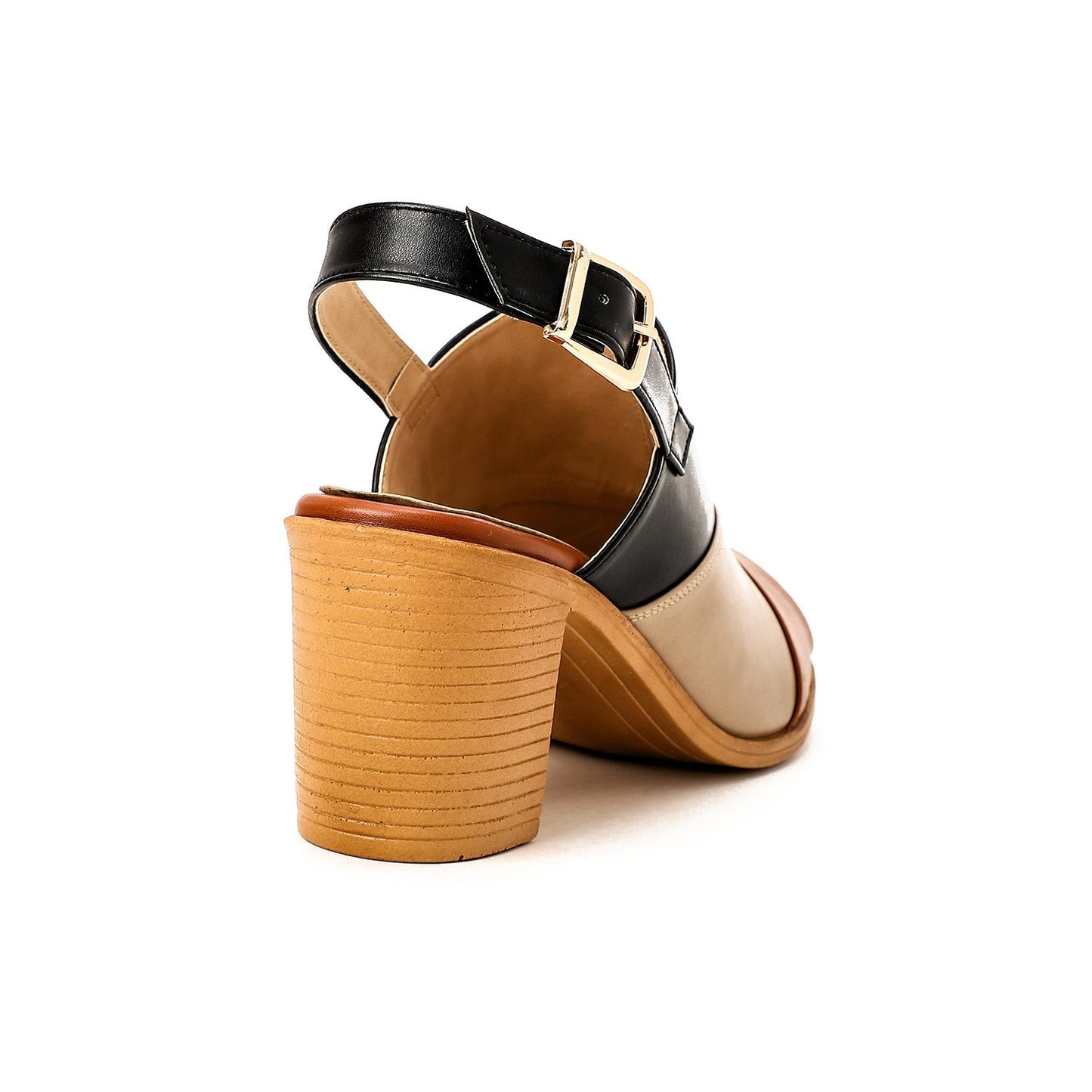 Tri-Tone Sandal with Heels