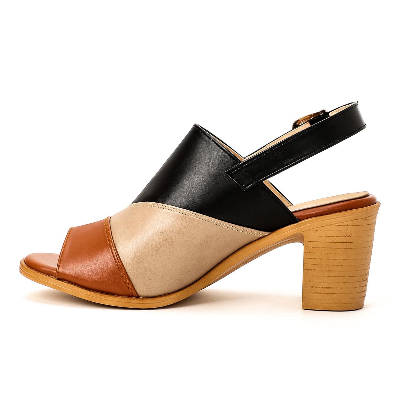 Tri-Tone Sandal with Heels
