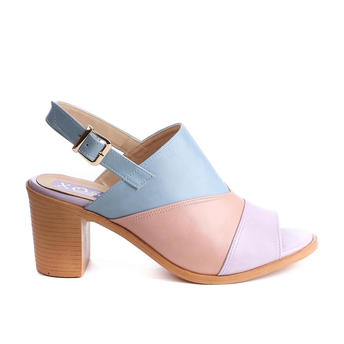 Tri-Tone Heeled Sandal