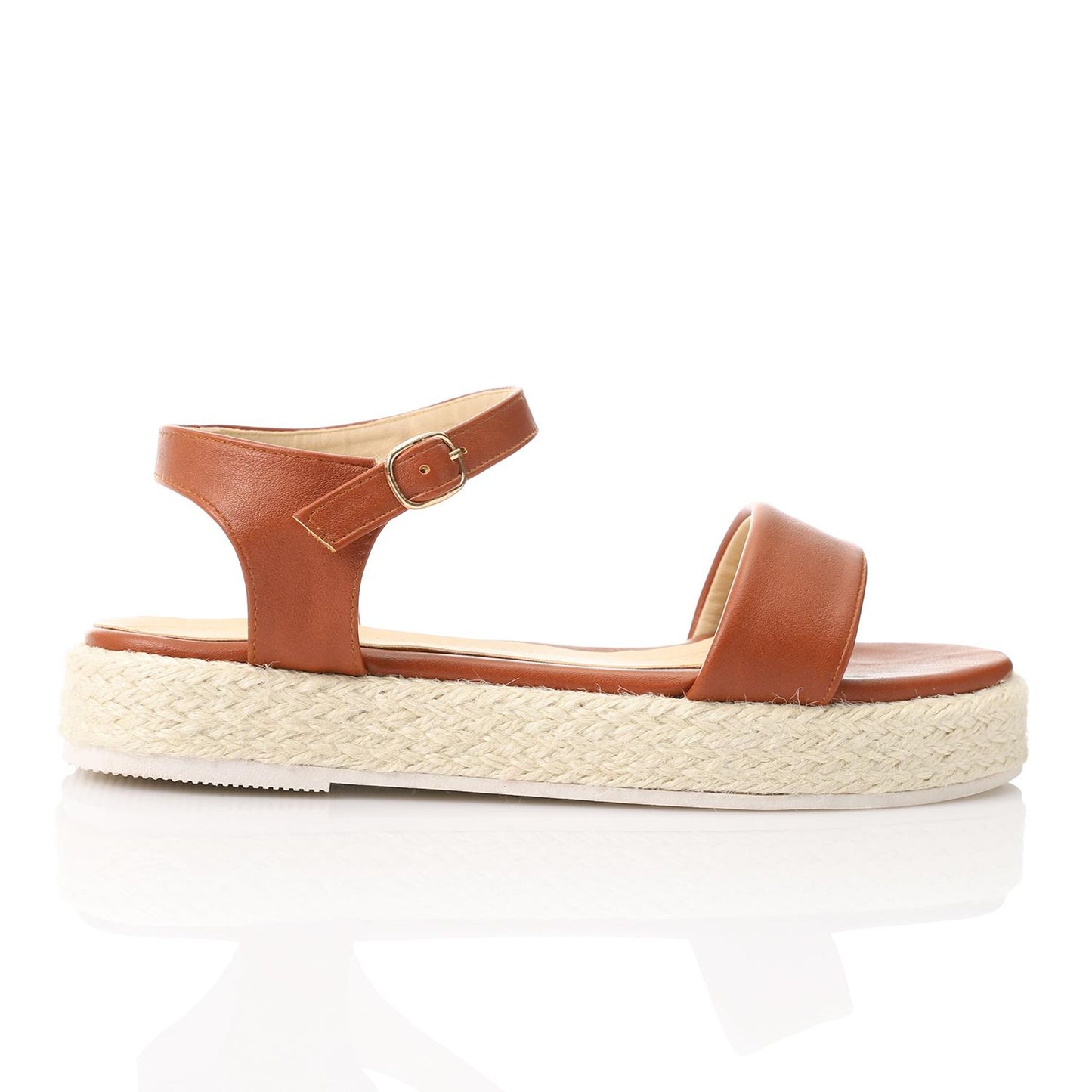 Side Buckle Flat Heel Sandal