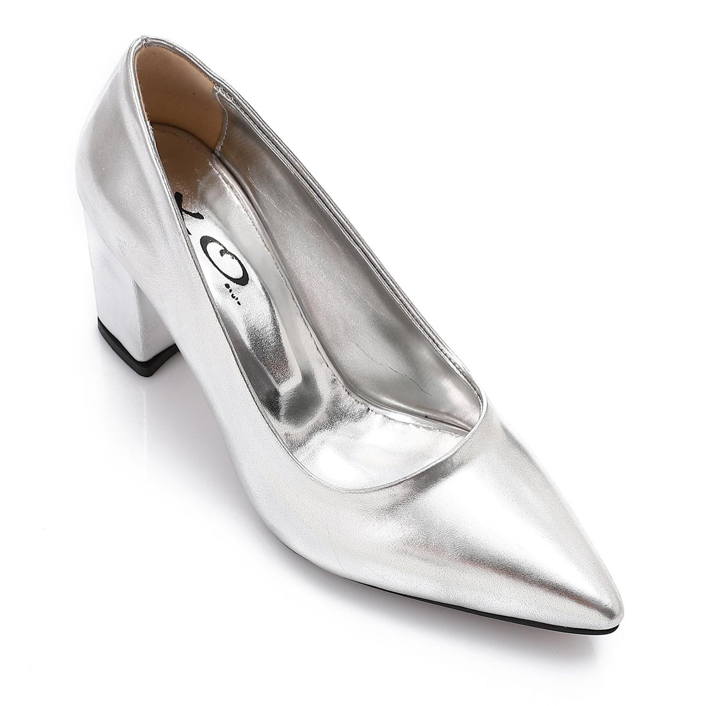 Silver Pointed Toecap Pumps