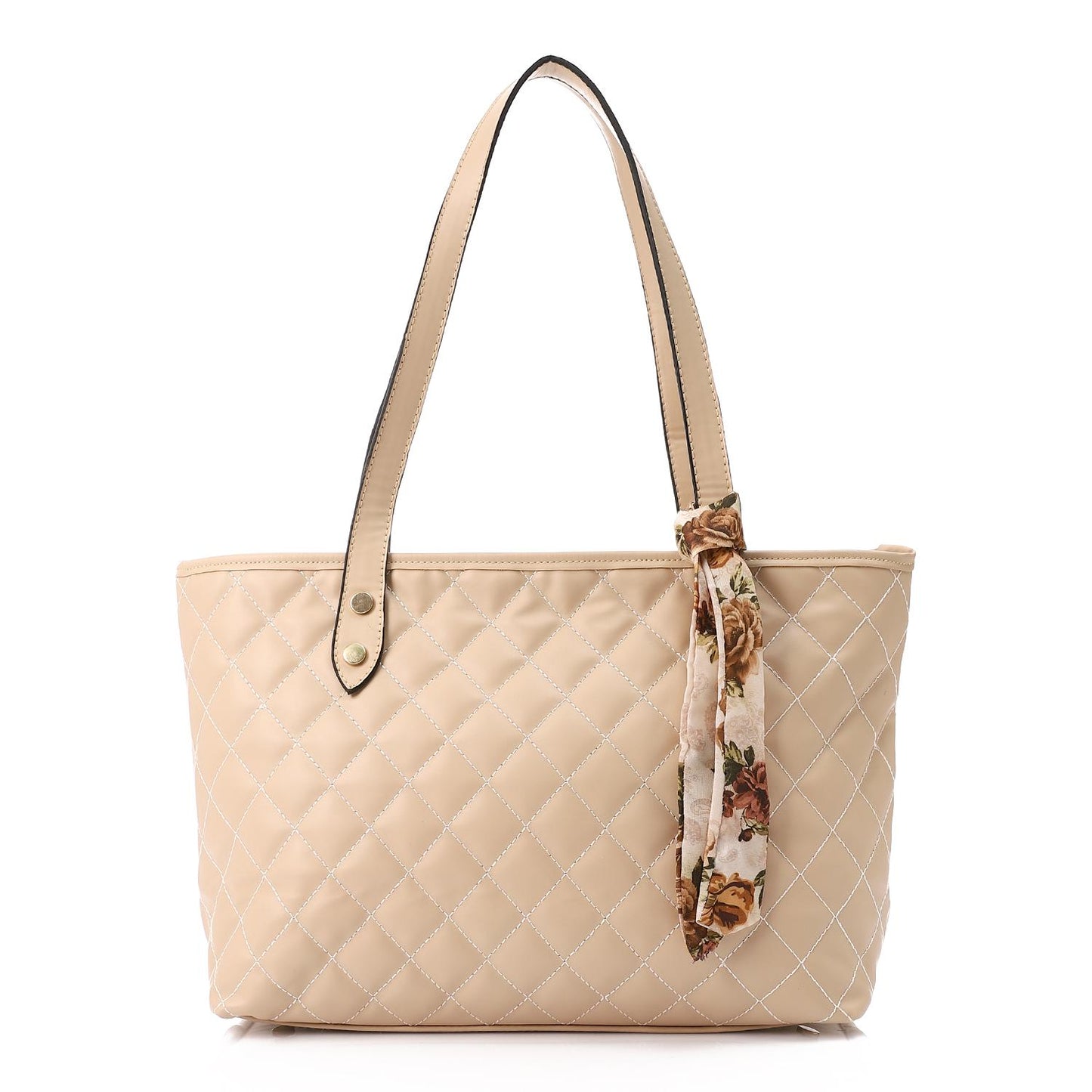 Cafe Stitched Leather Shoulder Bag