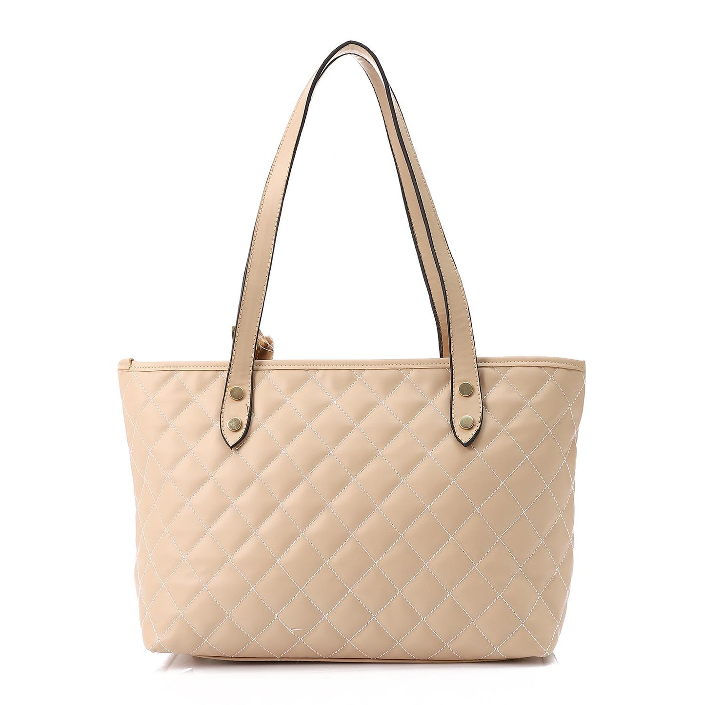 Cafe Stitched Leather Shoulder Bag