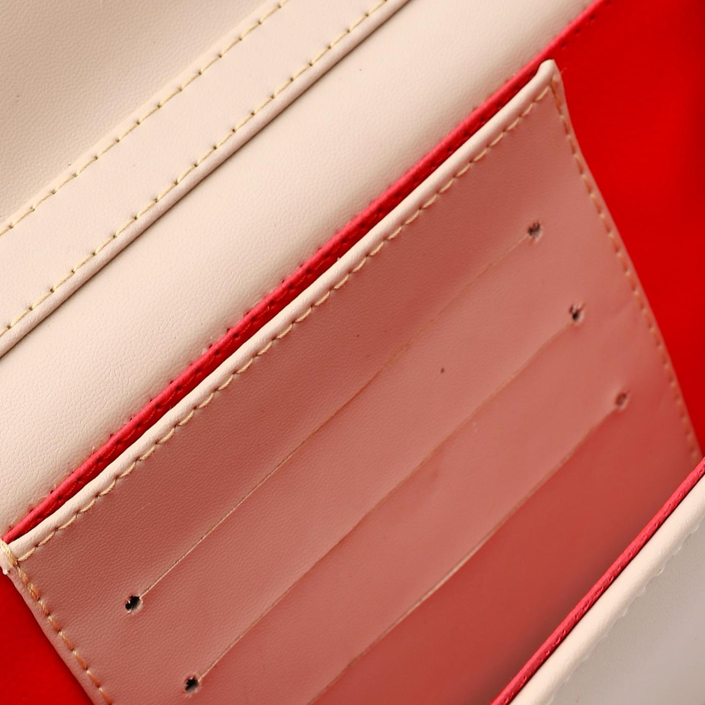 Beige Crossbody Bag with Metal Strap