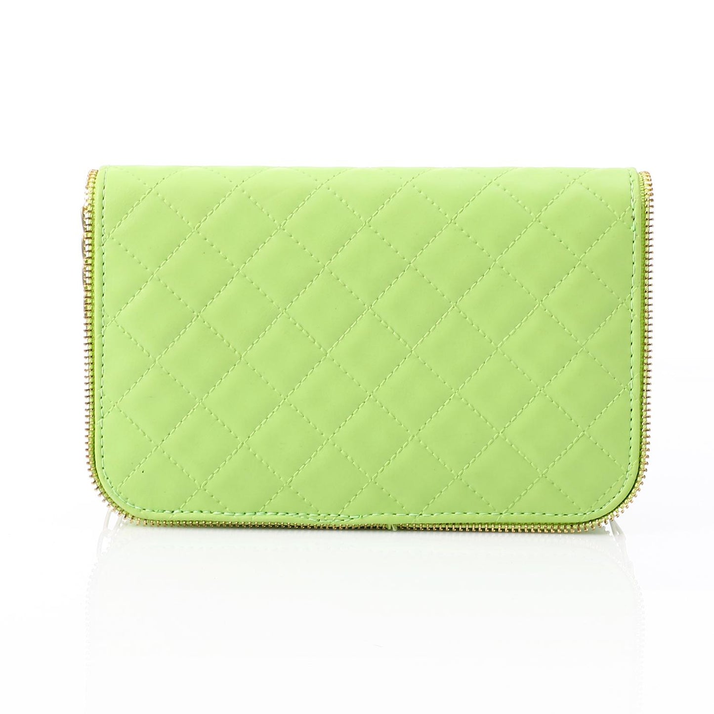 Lime Green Crossbody Bag with Metal Strap