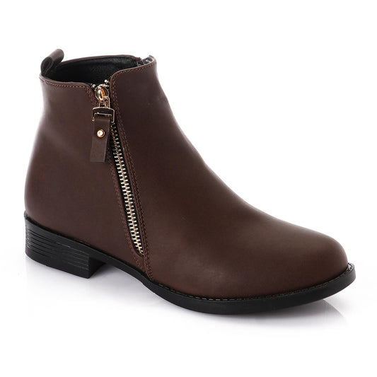 Two Side Zipper Ankle Boot