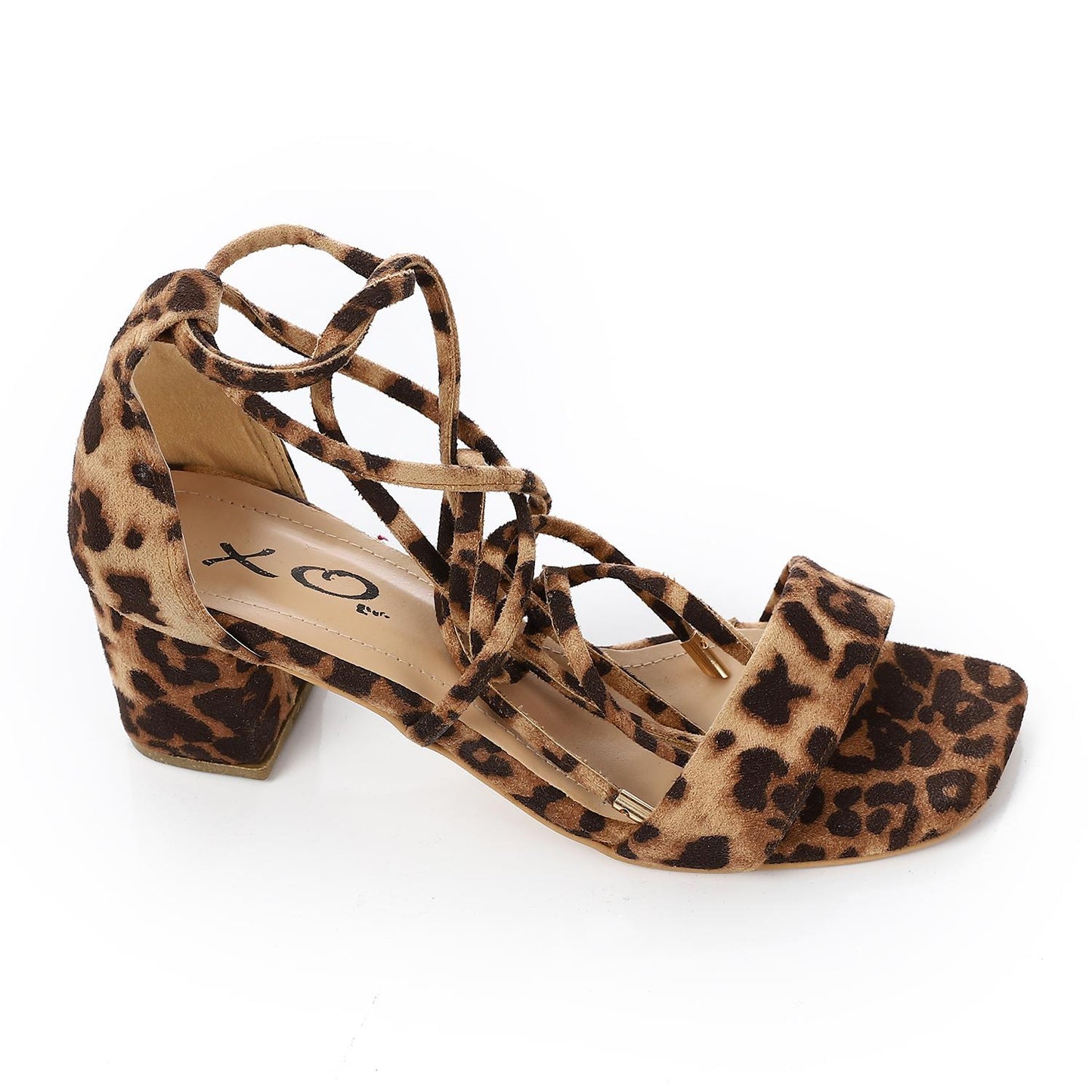 Camel Lace-up Strappy Sandal