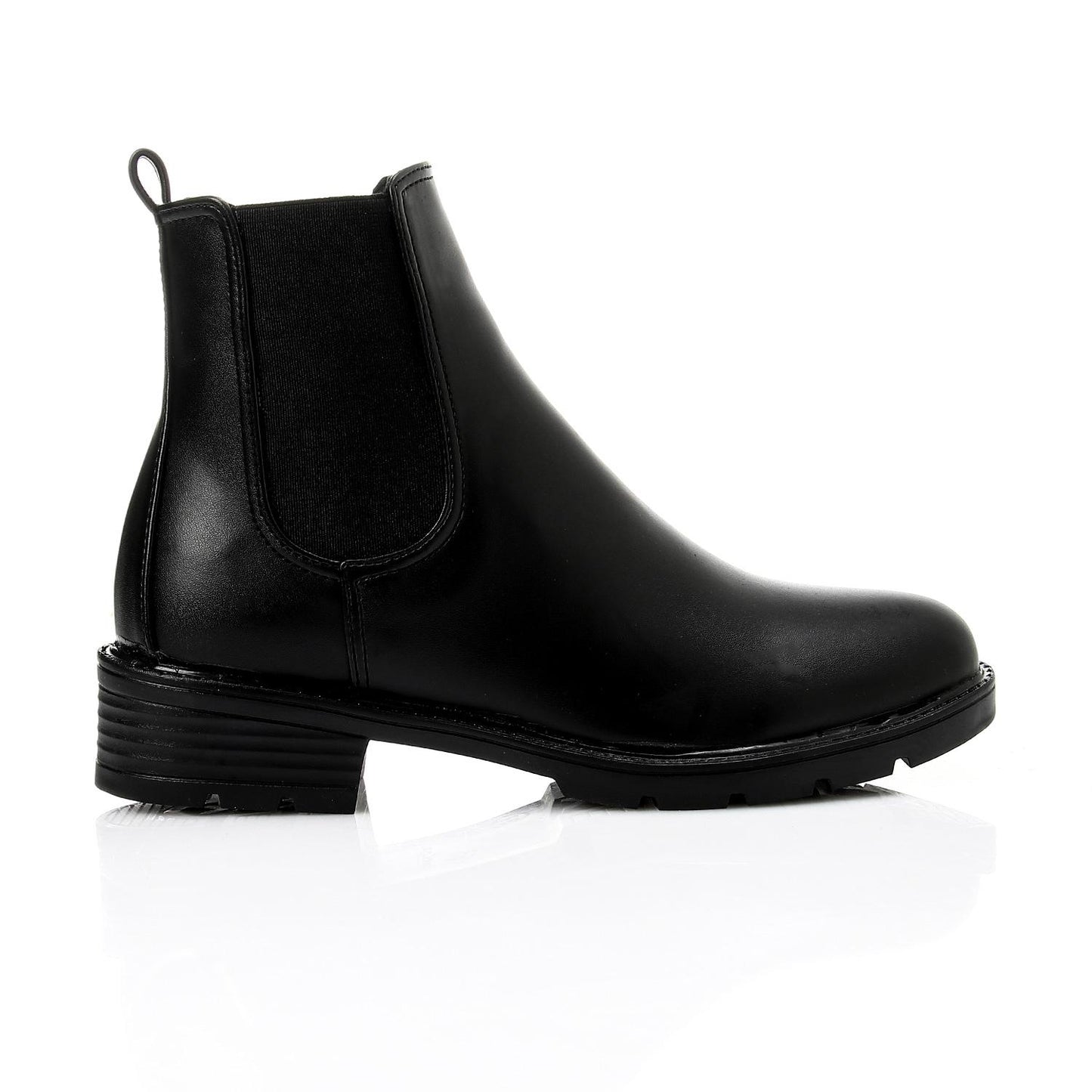 Black Side Elastic Ankle Boot