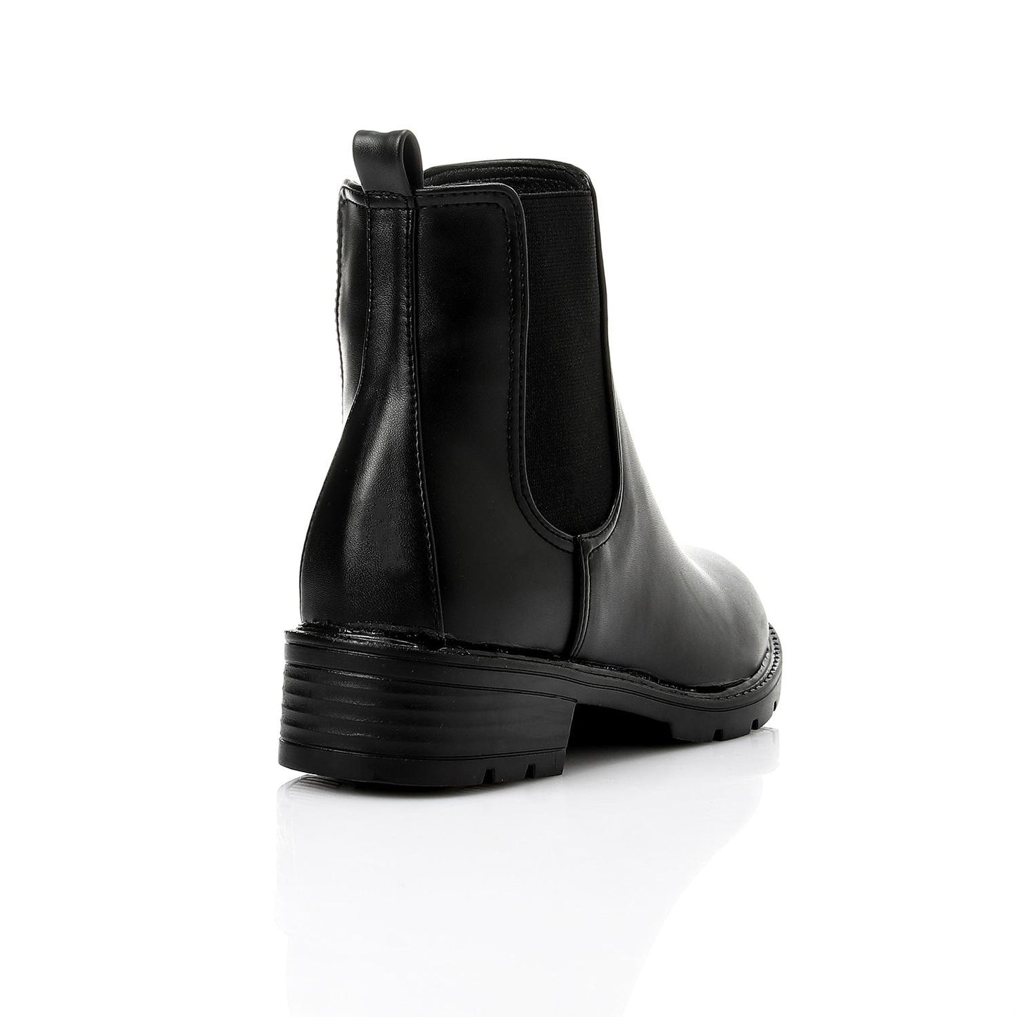 Black Side Elastic Ankle Boot