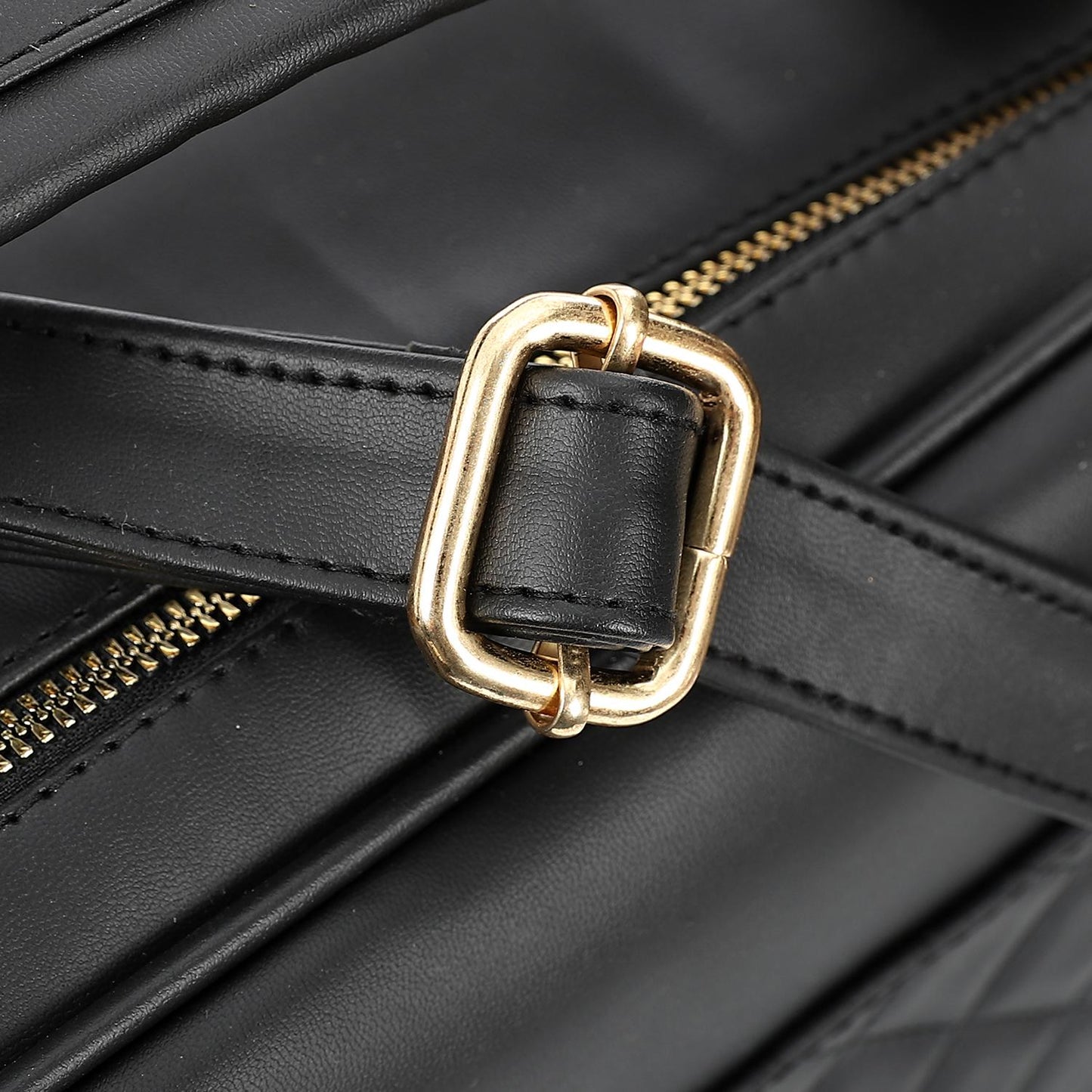 Black Box Crossbody Bag with Zipper