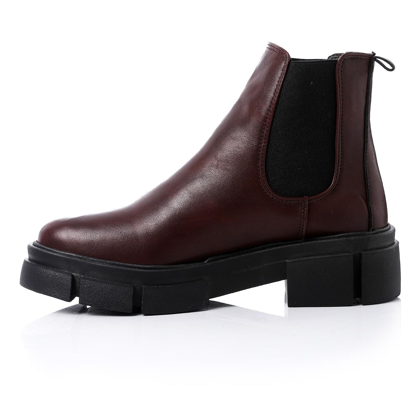 Burgundy Solid Ankle Boot