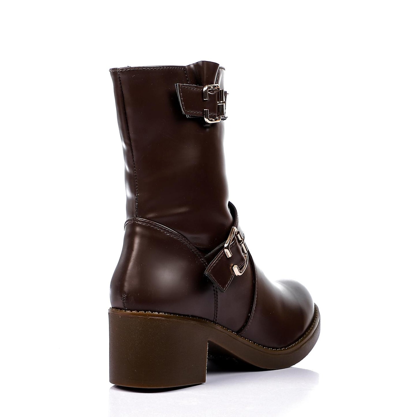 Side Decorative Buckle Half Boot