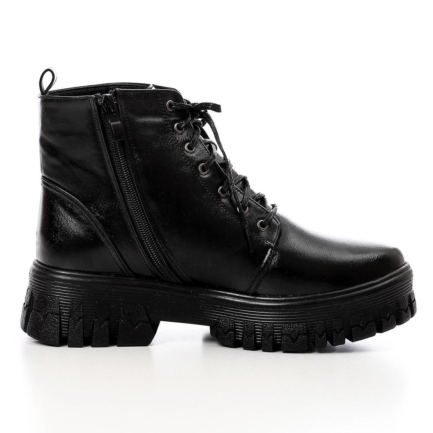 Black Leather Ankle Boot