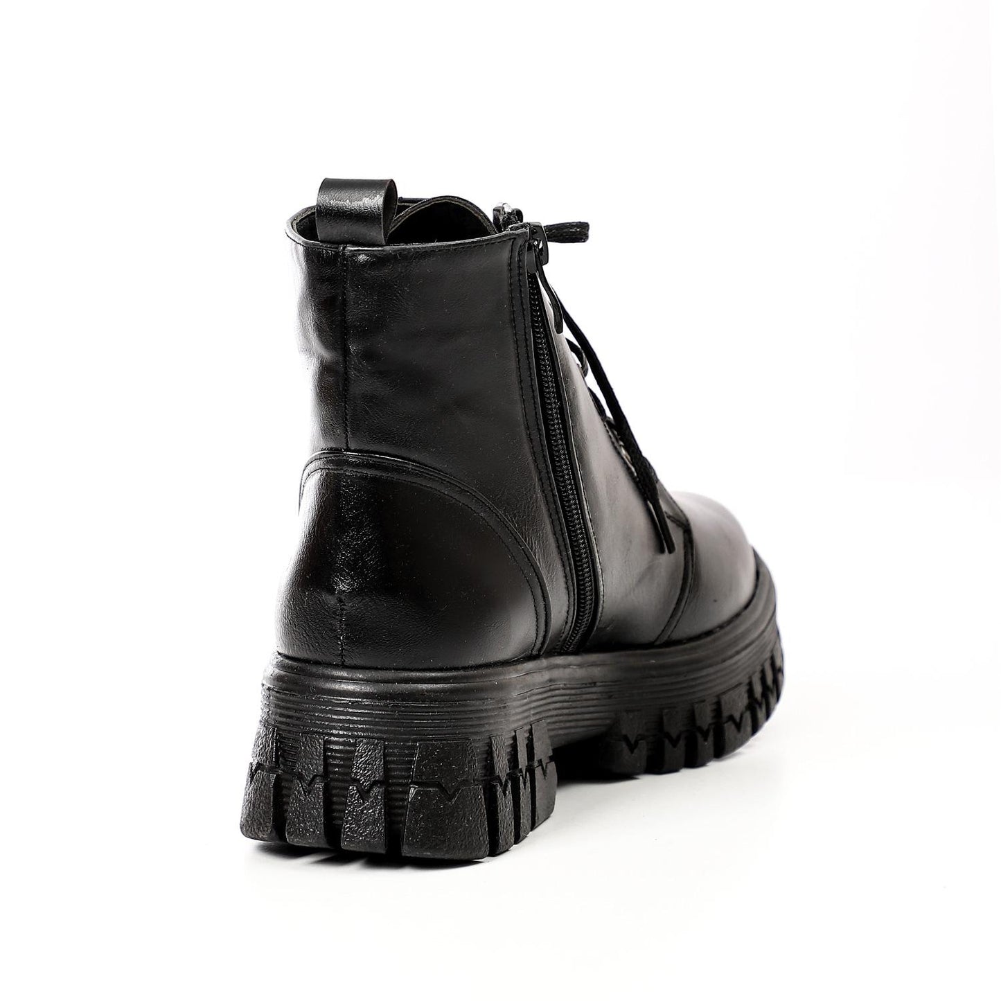 Black Leather Ankle Boot
