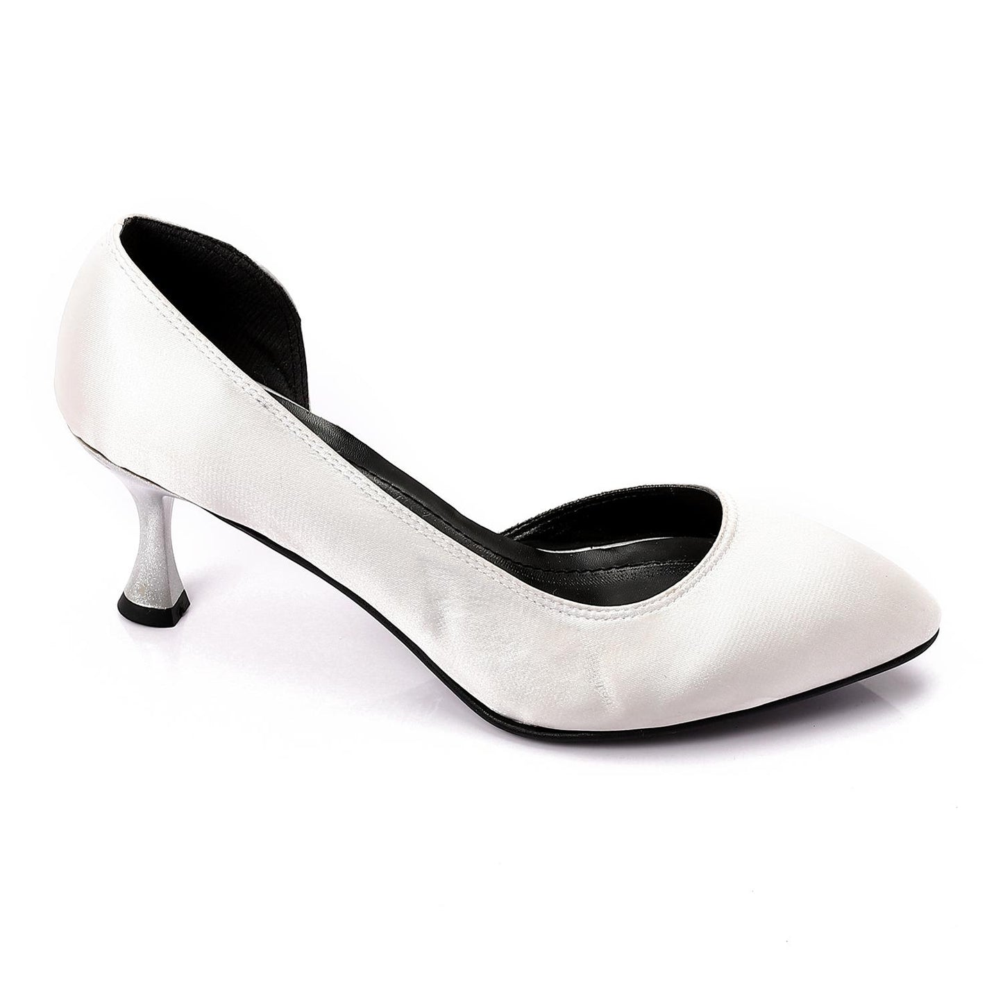 Open Side Satin High Heels