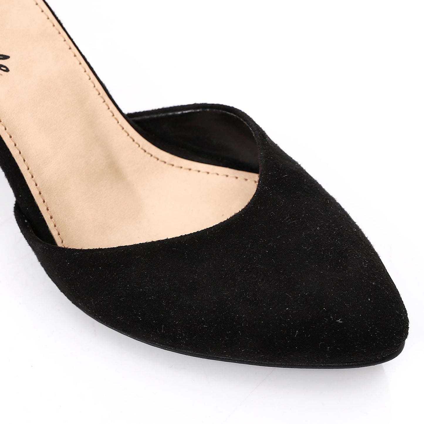 Suede High Heels with Shiny Heel