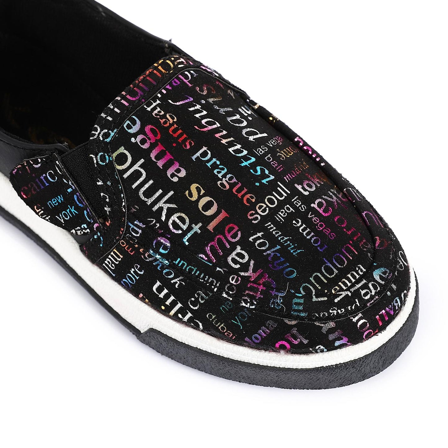 Black Casual Slip-on Shoes for Teen Girls