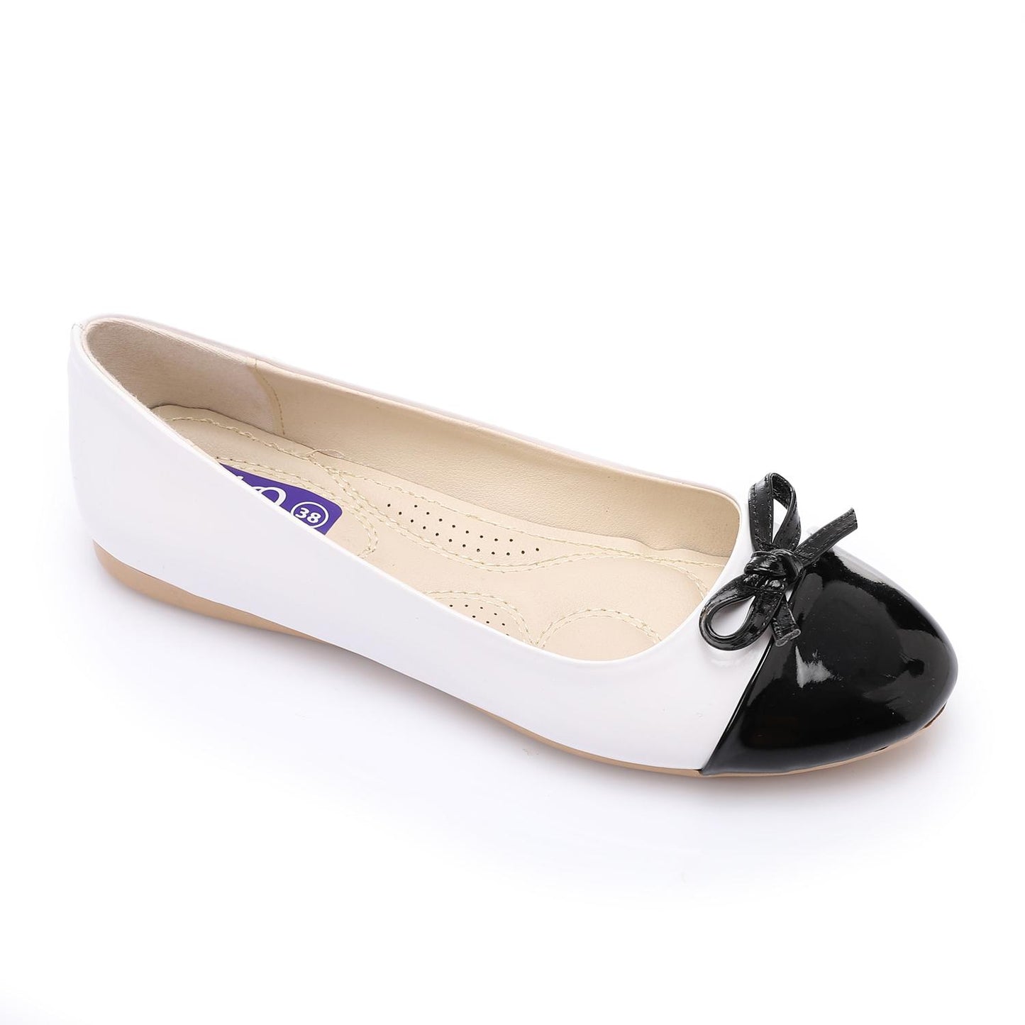 Simple Bow Bi-Tone Ballerina