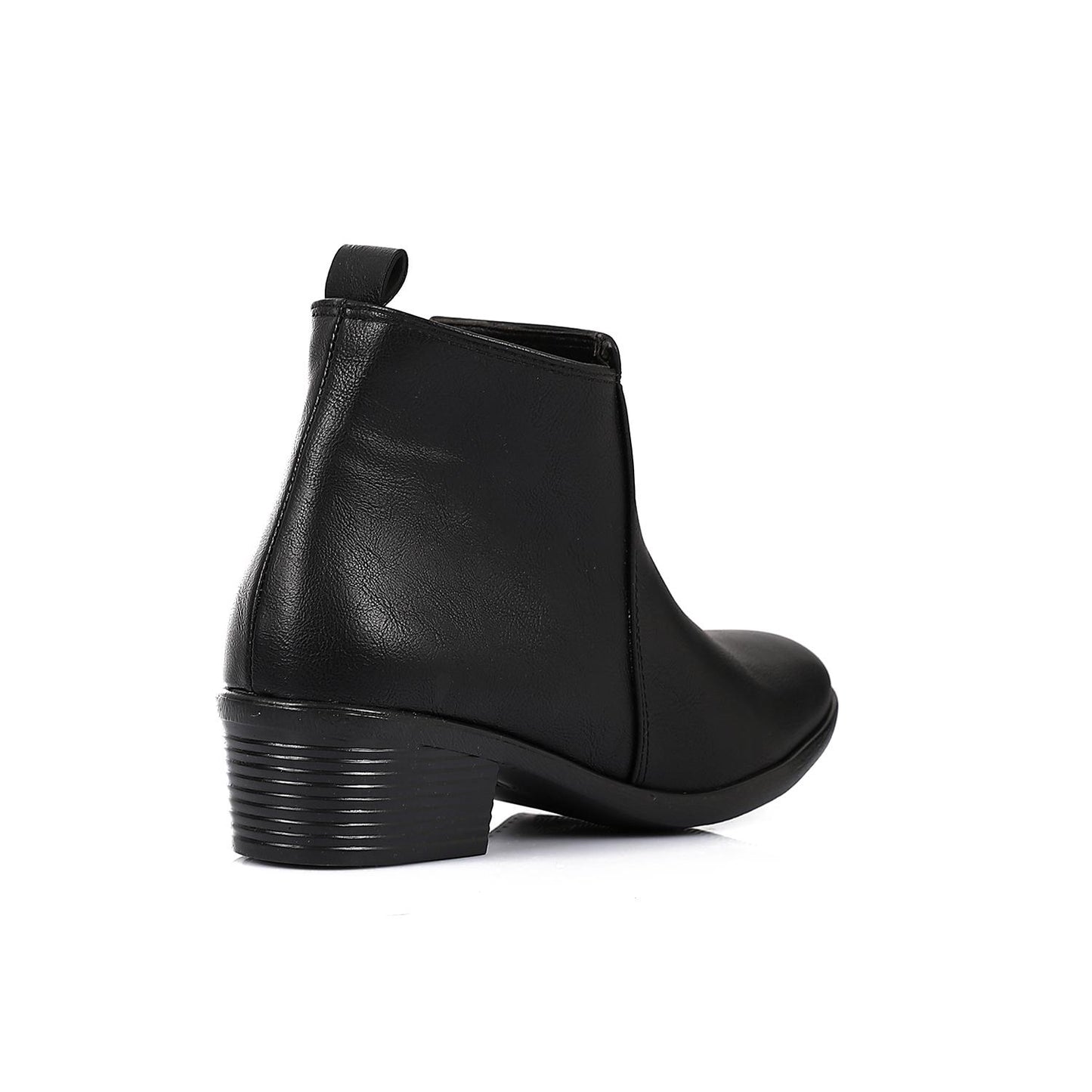 Black Solid Ankle Boot