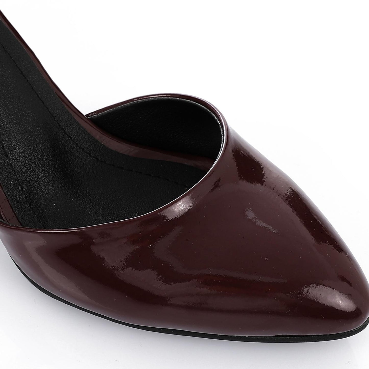 Burgundy Ankle Buckle Verneh Pumps