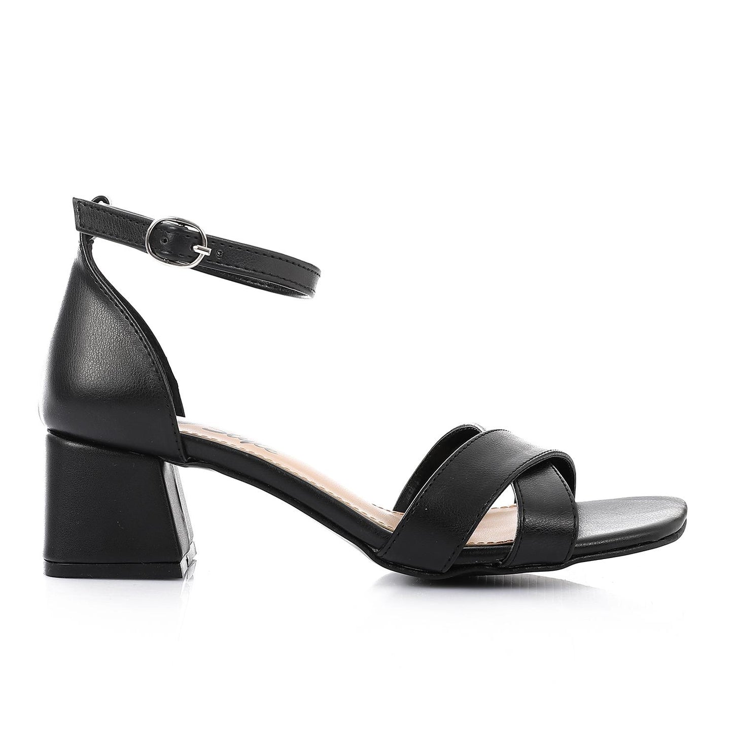 Black Criss Cross Heeled Sandal