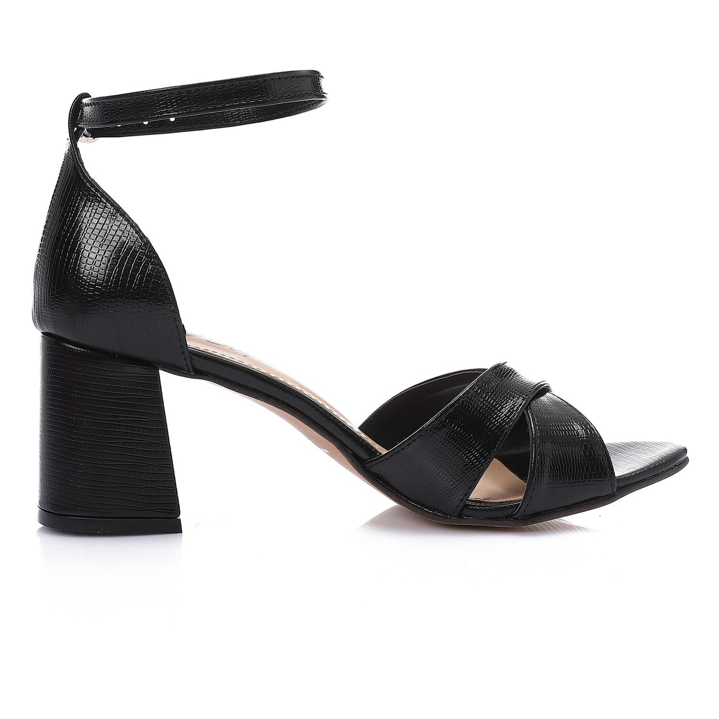 Shiny Leather Criss Cross Sandal