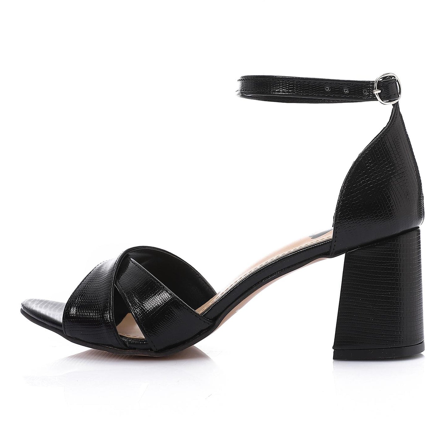 Shiny Leather Criss Cross Sandal