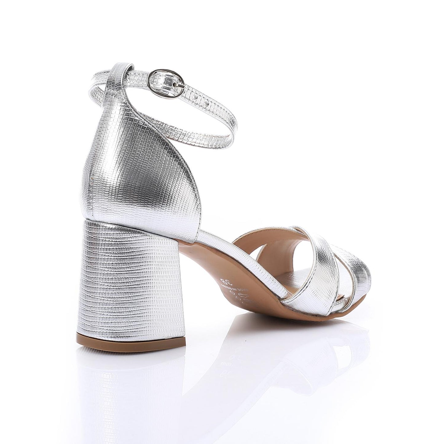 Shiny Leather Criss Cross Sandal