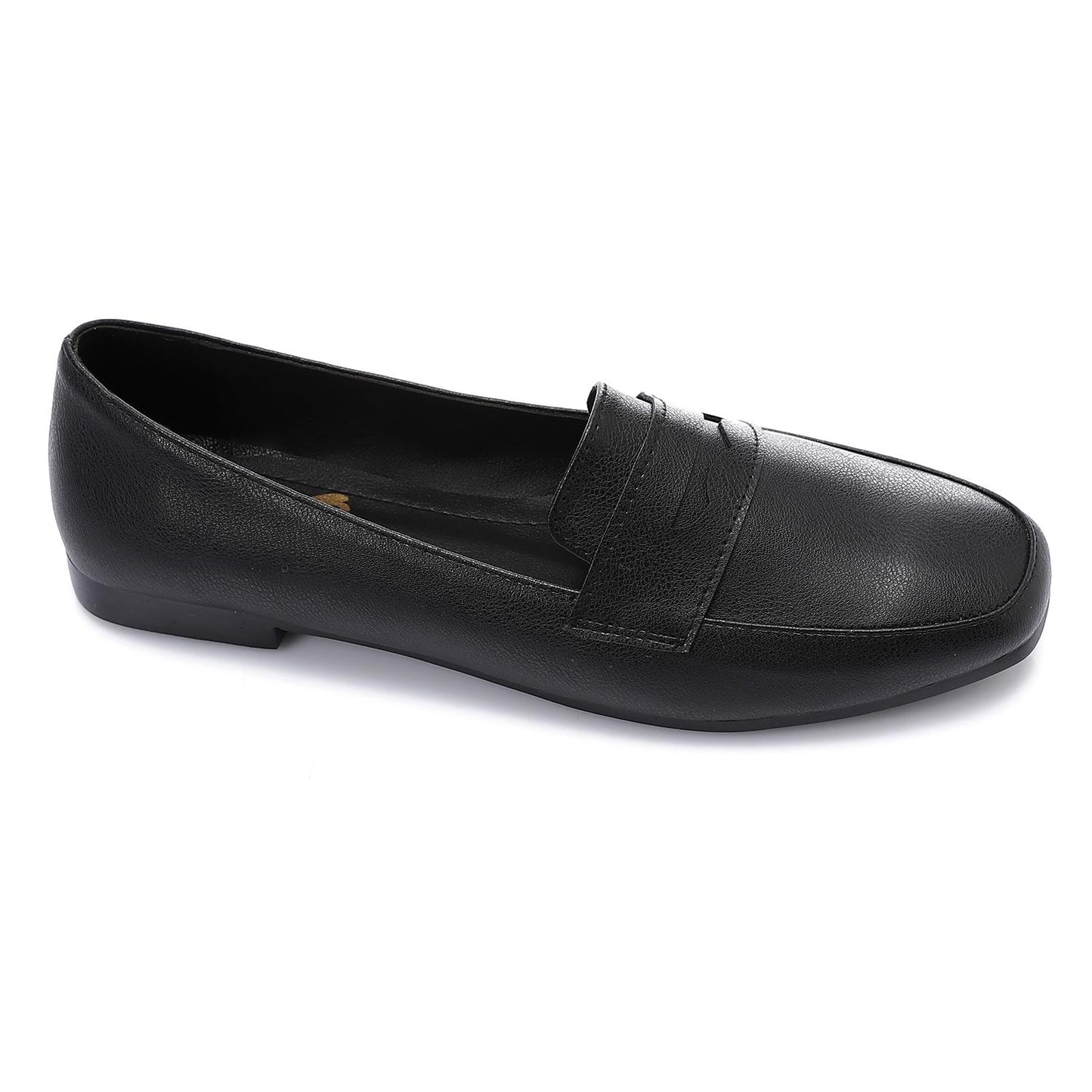 Black Classic Leather Moccasin Shoes