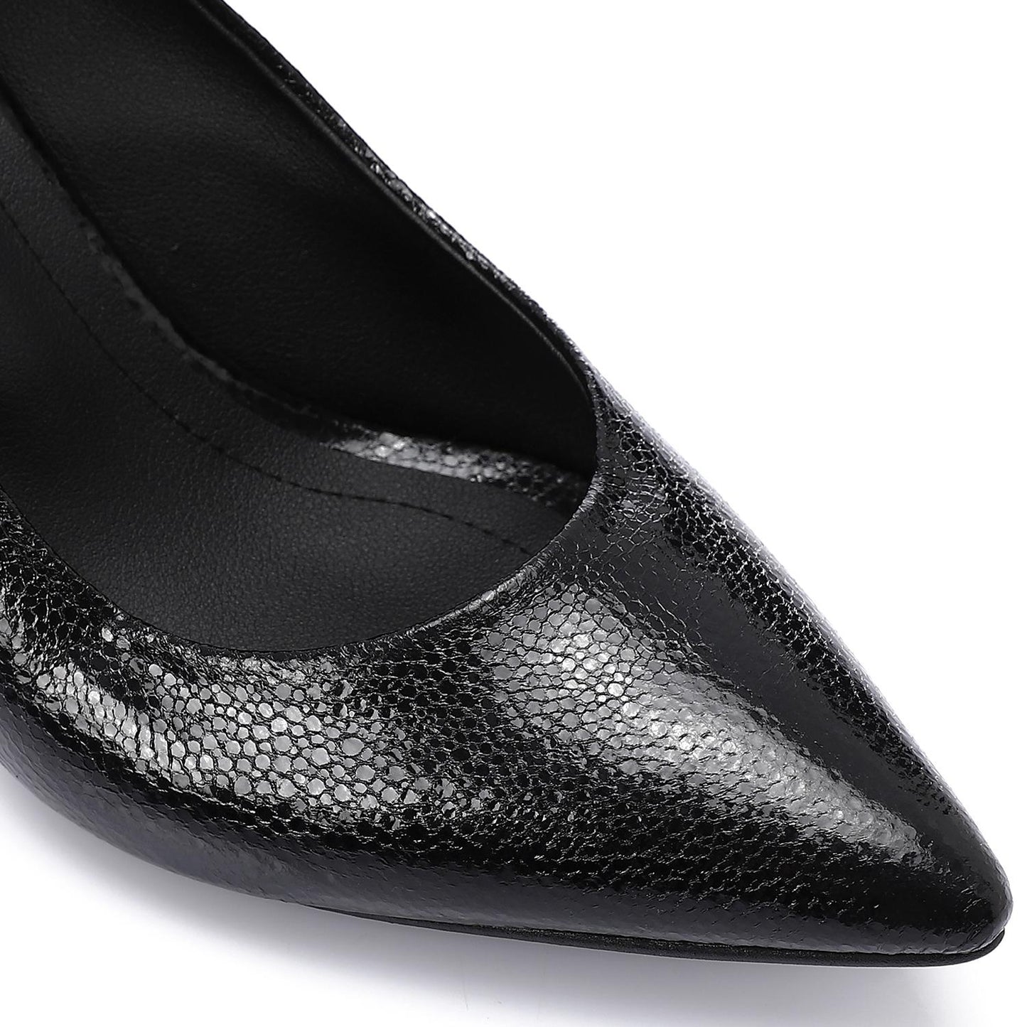 Metallic Leather High Heels