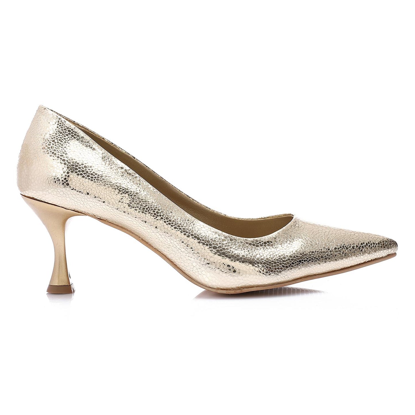 Metallic Leather High Heels