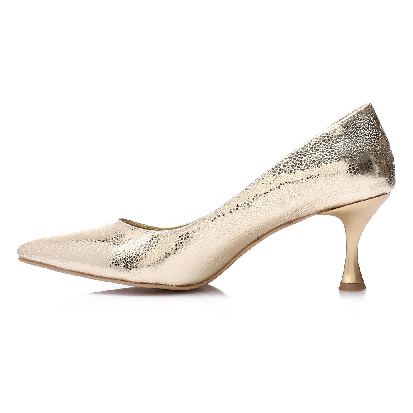Metallic Leather High Heels