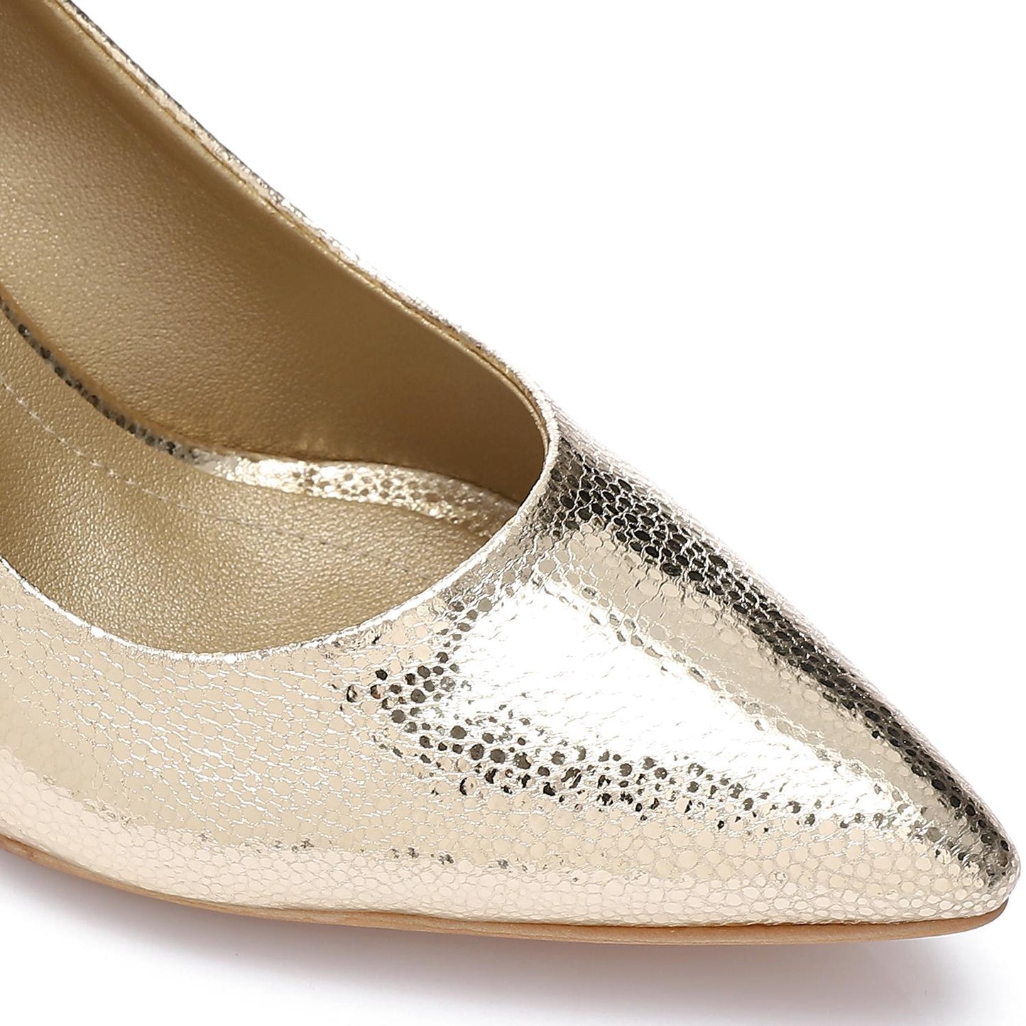 Metallic Leather High Heels