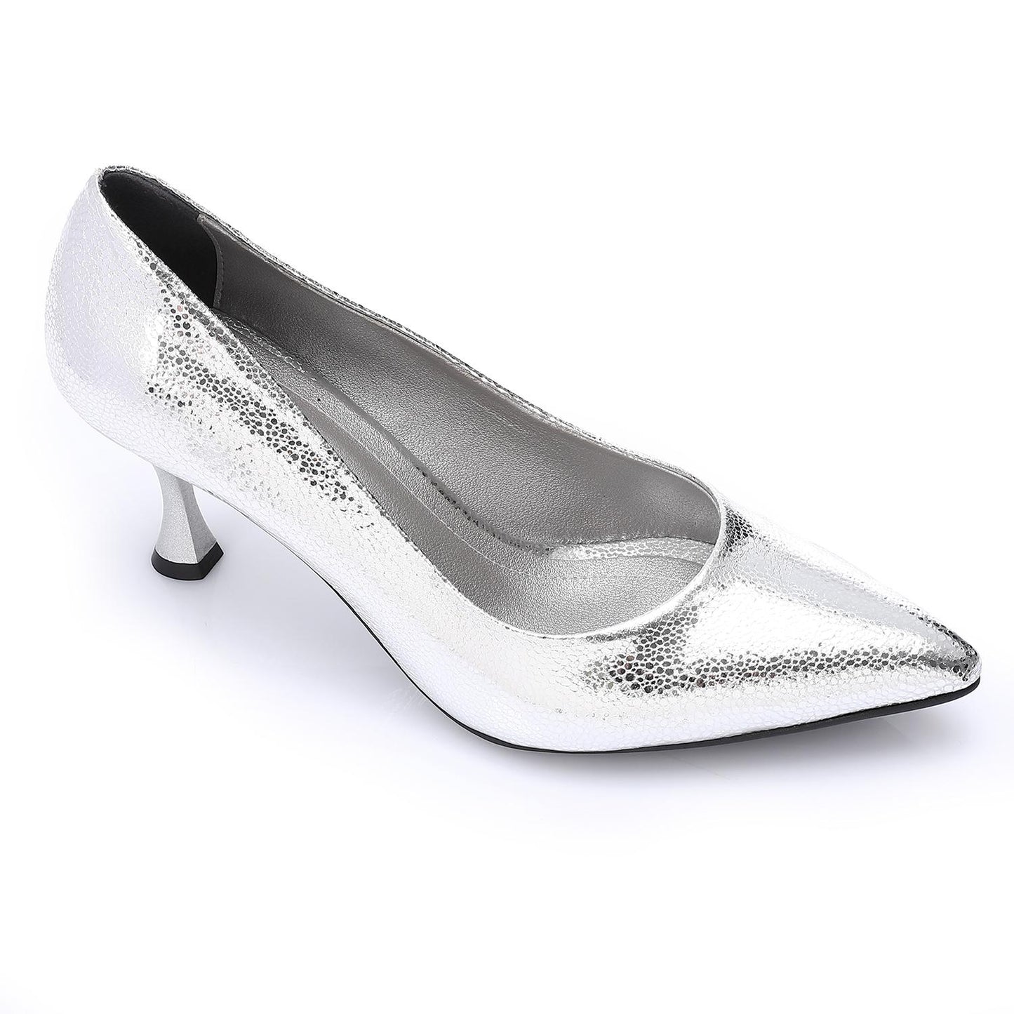 Metallic Leather High Heels