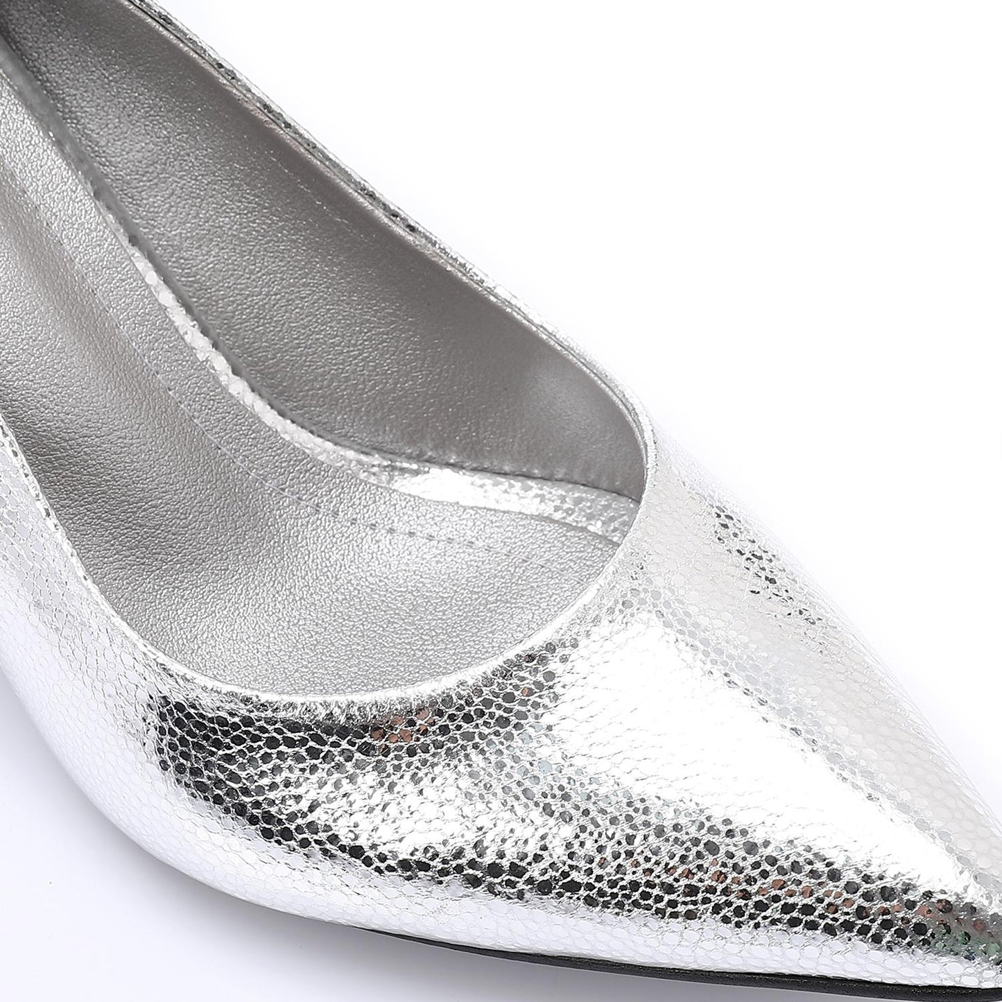 Metallic Leather High Heels