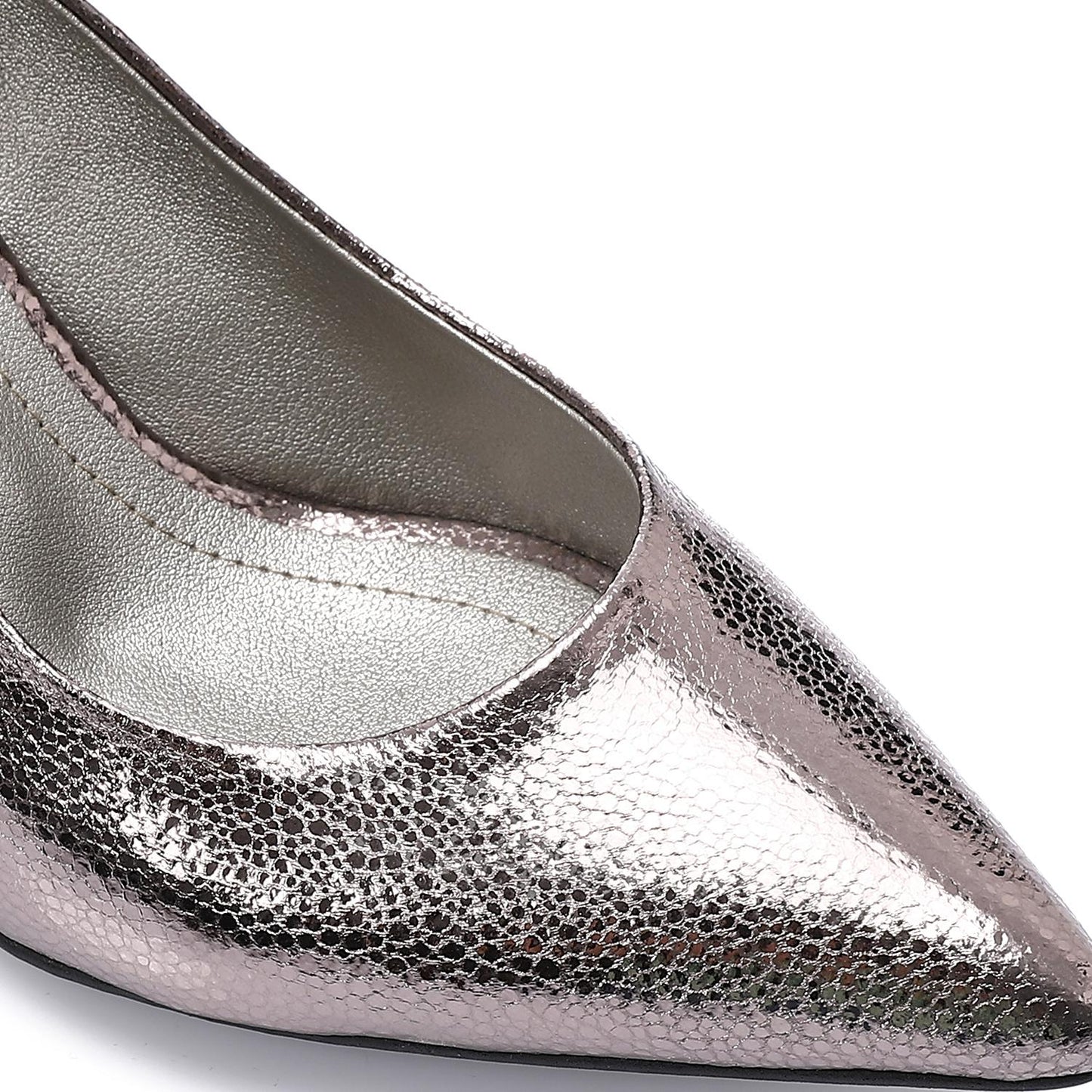 Metallic Leather High Heels