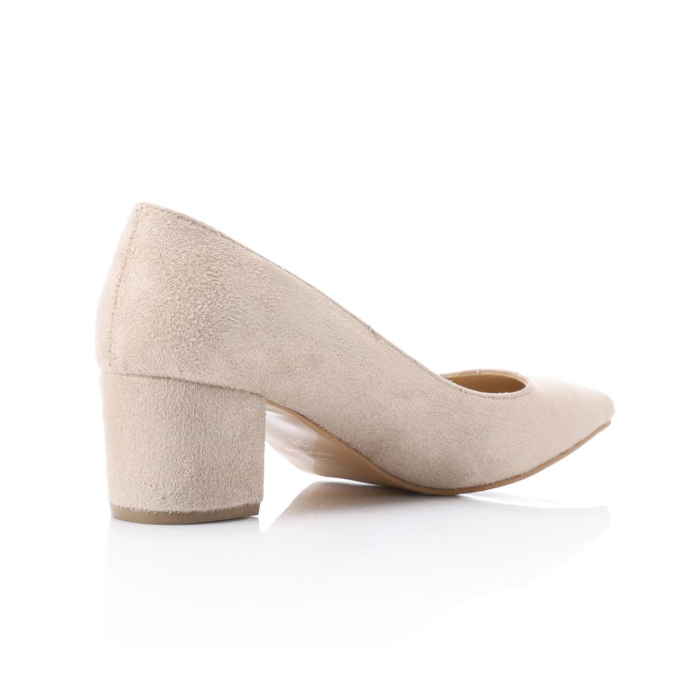 Beige Pointed Toe Suede Leather Pumps
