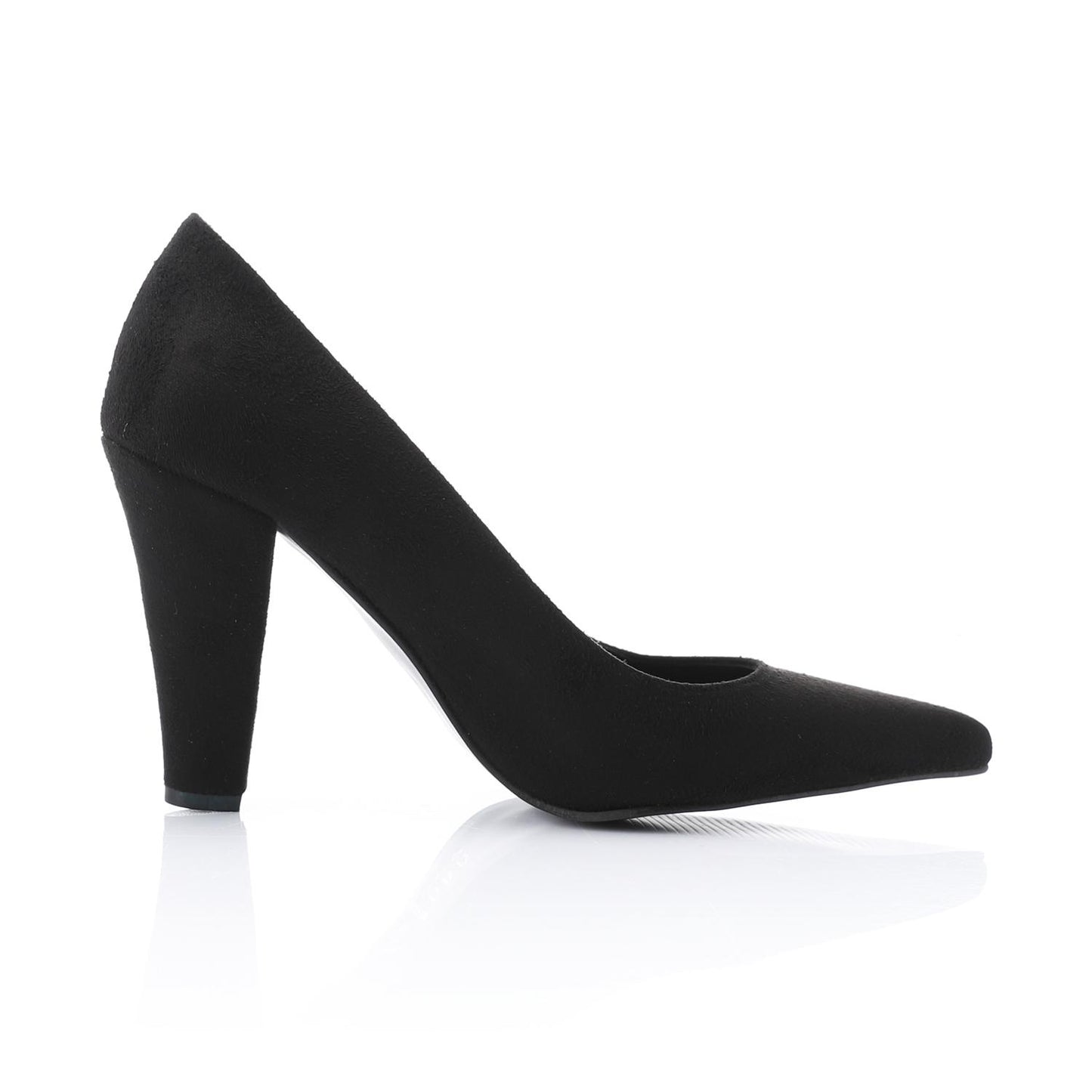 Black Pointed Toe Suede High Heels