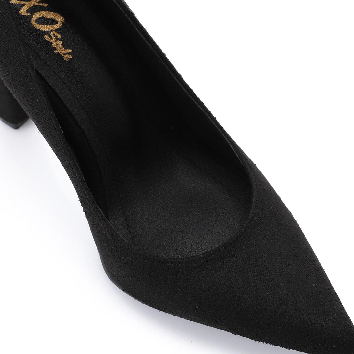 Black Pointed Toe Suede High Heels