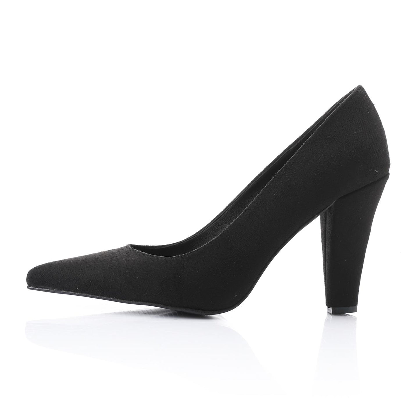 Black Pointed Toe Suede High Heels