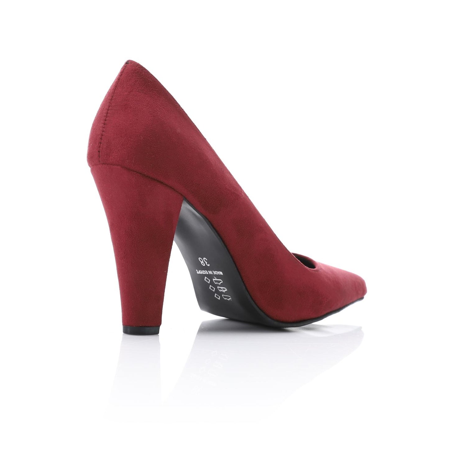 Burgundy Pointed Toe Suede High Heels
