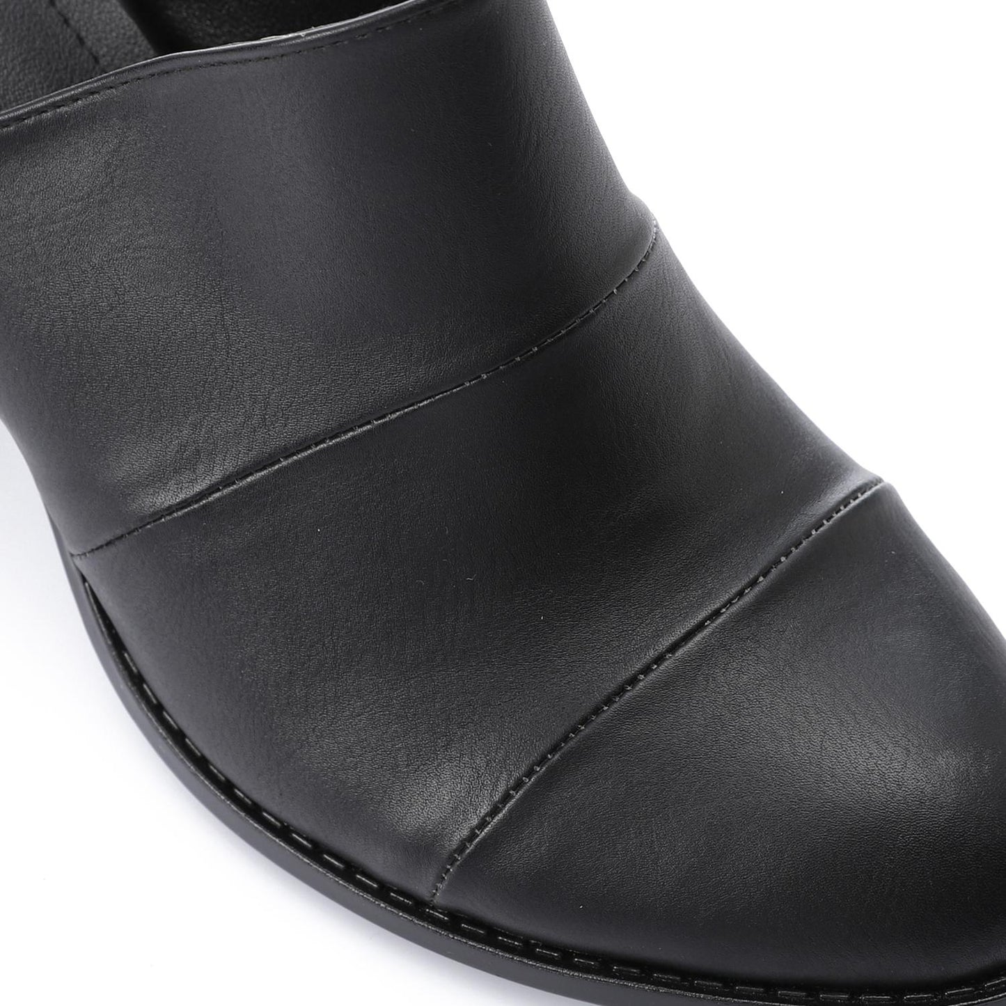Black Classic Heeled Mules