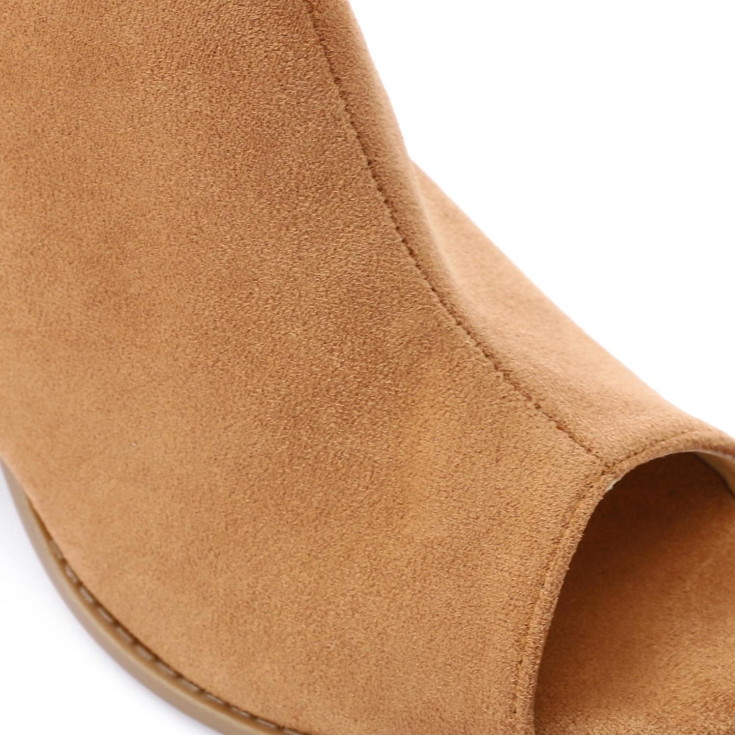 Camel Suede Leather Slingback Sandal